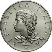 Italy 500 Lira Italian Presidency of the E.E.C. Council 1990 R KM# 137 REPVBBLICA ITALIANA U. PERNAZZA coin obverse Italy 500 Lira Italian Presidency of the E.E.C. Council 1990 R KM# 137 REPVBBLICA ITALIANA U. PERNAZZA coin obverse