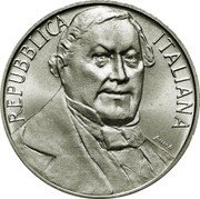 Italy 500 Lira Gioacchino Rossini 1992 R KM# 152 REPUBBLICA ITALIANA SOCCORSI coin obverse