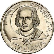 Italy 500 Lira Discovery of America 1992 R KM# 150 REPVBBLICA ITALIANA DRIUTTI coin obverse