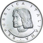 Italy 500 Lira Lorenzo di Medici 1992 R KM# 149 REPUBBLICA ITALIANA coin obverse