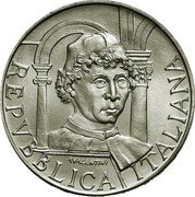 Italy 500 Lira 500th Anniversary of the Death of Piero della Francesca 1992 R KM# 161 A. VALENTINI REPVBBLICA ITALIANA coin obverse