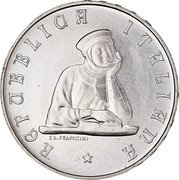 Italy 500 Lira University of Bologna 1988 R KM# 129 REPUBBLICA ITALIANA E.L.FRAPICCINI coin obverse