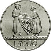 Italy 5000 Lira The Solidarity and the Earth 1999 R KM# 197 L 5000 R coin reverse Italy 5000 Lira The Solidarity and the Earth 1999 R KM# 197 L 5000 R coin reverse