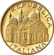 Italy 50000 Lira 800th Anniversary of the Birth of St. Anthony of Padova 1995 R Proof KM# 223 REPUBBLICA ITALIANA C. MOMONI coin obverse Italy 50000 Lira 800th Anniversary of the Birth of St. Anthony of Padova 1995 R Proof KM# 223 REPUBBLICA ITALIANA C. MOMONI coin obverse