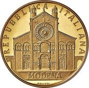 Italy 50000 Lira 900th Anniversary of the Foundation of the Cathedral of Modena 1999 R Proof KM# 230 REPUBBLICA ITALIANA MODENA E DRIUTTI coin obverse Italy 50000 Lira 900th Anniversary of the Foundation of the Cathedral of Modena 1999 R Proof KM# 230 REPUBBLICA ITALIANA MODENA E DRIUTTI coin obverse