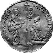 Italy 8 Zecchino ND KM# 716 Venice/ Republic Trade Coinage PAVL. RAINER. S. M. VENET. coin obverse Italy 8 Zecchino ND KM# 716 Venice/ Republic Trade Coinage PAVL. RAINER. S. M. VENET. coin obverse