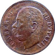 Italy Centesimo Umberto I 1899 R KM# 29 UMBERTO I RE D'ITALIA S coin obverse Italy Centesimo Umberto I 1899 R KM# 29 UMBERTO I RE D'ITALIA S coin obverse