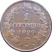 Italy Centesimo Umberto I 1899 R KM# 29 1 CENTESIMO 1895 R coin reverse Italy Centesimo Umberto I 1899 R KM# 29 1 CENTESIMO 1895 R coin reverse