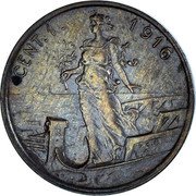 Italy Centesimo Vittorio Emanuele III. Italia su Prora 1916 R KM# 40 CENT. 1 1918 R P.C.M. L.G.I. coin reverse Italy Centesimo Vittorio Emanuele III. Italia su Prora 1916 R KM# 40 CENT. 1 1918 R P.C.M. L.G.I. coin reverse