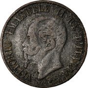 Italy Centesimo Vittorio Emanuele II 1861 M KM# 1.1 VITTORIO EMANUELE II RE D'ITALIA F. coin obverse Italy Centesimo Vittorio Emanuele II 1861 M KM# 1.1 VITTORIO EMANUELE II RE D'ITALIA F. coin obverse