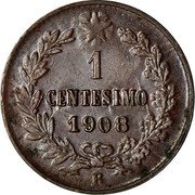 Italy Centesimo Vittorio Emanuele III 1908 R KM# 35 1 CENTESIMO 1902 R coin reverse Italy Centesimo Vittorio Emanuele III 1908 R KM# 35 1 CENTESIMO 1902 R coin reverse
