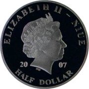 Niue Half Dollar (Pope John Paul II in Austria) ELIZABETH II - NIUE 20 07 IRB HALF DOLLAR coin obverse Niue Half Dollar (Pope John Paul II in Austria) ELIZABETH II - NIUE 20 07 IRB HALF DOLLAR coin obverse