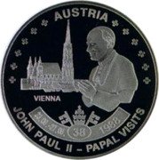 Niue Half Dollar (Pope John Paul II in Austria) AUSTRIA 23.06/27.06. (38) 1988 JOHN PAUL II - PAPAL VISITS coin reverse Niue Half Dollar (Pope John Paul II in Austria) AUSTRIA 23.06/27.06. (38) 1988 JOHN PAUL II - PAPAL VISITS coin reverse