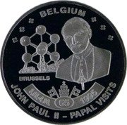 Niue Half Dollar Pope John Paul II in Belgium 2008 Proof BELGIUM 3.06./4.06. (65) 1995 JOHN PAUL II - PAPAL VISITS coin reverse Niue Half Dollar Pope John Paul II in Belgium 2008 Proof BELGIUM 3.06./4.06. (65) 1995 JOHN PAUL II - PAPAL VISITS coin reverse