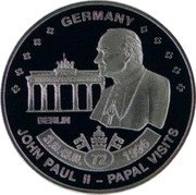 Niue Half Dollar Pope John Paul II in Berlin 2008  Proof ELIZABETH II NIUE 20 08 IRB HALF DOLLAR coin obverse Niue Half Dollar Pope John Paul II in Berlin 2008  Proof ELIZABETH II NIUE 20 08 IRB HALF DOLLAR coin obverse