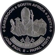 Niue Half Dollar (Pope John Paul II in Camerun, South Africa, Kenya) CAMEROON SOUTH AFRICA KENYA 14.09./20.09. (67) 1995 JOHN PAUL II - PAPAL VISITS coin reverse Niue Half Dollar (Pope John Paul II in Camerun, South Africa, Kenya) CAMEROON SOUTH AFRICA KENYA 14.09./20.09. (67) 1995 JOHN PAUL II - PAPAL VISITS coin reverse
