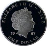 Niue Half Dollar (Pope John Paul II in France) ELIZABETH II - NIUE 20 07 IRB HALF DOLLAR coin obverse Niue Half Dollar (Pope John Paul II in France) ELIZABETH II - NIUE 20 07 IRB HALF DOLLAR coin obverse