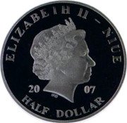 Niue Half Dollar (Pope John Paul II in Madagaskar, Reunion, Zambia, Malawi) ELIZABETH II - NIUE 20 07 IRB HALF DOLLAR coin obverse Niue Half Dollar (Pope John Paul II in Madagaskar, Reunion, Zambia, Malawi) ELIZABETH II - NIUE 20 07 IRB HALF DOLLAR coin obverse