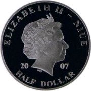 Niue Half Dollar Pope John Paul II in Norway, Iceland, Finland, Denmark, Sweden 2007 ELIZABETH II - NIUE 20 07 IRB HALF DOLLAR coin obverse Niue Half Dollar Pope John Paul II in Norway, Iceland, Finland, Denmark, Sweden 2007 ELIZABETH II - NIUE 20 07 IRB HALF DOLLAR coin obverse