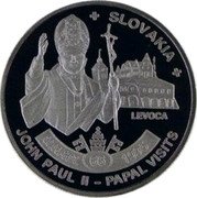 Niue Half Dollar Pope John Paul II in Slovakia 2008 Proof SLOVAKIA LEVOCA 30.06./3.07. (66) 1995 JOHN PAUL II - PAPAL VISITS coin reverse Niue Half Dollar Pope John Paul II in Slovakia 2008 Proof SLOVAKIA LEVOCA 30.06./3.07. (66) 1995 JOHN PAUL II - PAPAL VISITS coin reverse