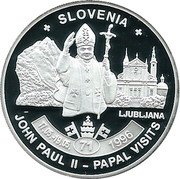 Niue Half Dollar (Pope John Paul II in Slovenia) SLOVENIA lJUBLJANA 17.05. - 19.05. (71) 1996 JOHN PAUL II - PAPAL VISITS coin reverse Niue Half Dollar (Pope John Paul II in Slovenia) SLOVENIA lJUBLJANA 17.05. - 19.05. (71) 1996 JOHN PAUL II - PAPAL VISITS coin reverse