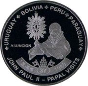 Niue Half Dollar (Pope John Paul II in Uruguay, Bolivia, Peru, Paraguay) URUGUAY BOLIVIA PERU PARAGUAY 07.05./18.05. (37) 1988 JOHN PAUL II - PAPAL VISITS coin reverse Niue Half Dollar (Pope John Paul II in Uruguay, Bolivia, Peru, Paraguay) URUGUAY BOLIVIA PERU PARAGUAY 07.05./18.05. (37) 1988 JOHN PAUL II - PAPAL VISITS coin reverse