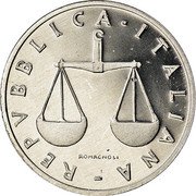 Italy Lira Cornucopia. Scales 1988 R Proof KM# 91 REPVBBLICA ITALIANA ROMAGNOLI coin obverse Italy Lira Cornucopia. Scales 1988 R Proof KM# 91 REPVBBLICA ITALIANA ROMAGNOLI coin obverse