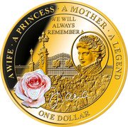 Niue One Dollar (Princess Diana. We Will Always Remember) A WIFE A PRINCESS A MOTHER A LEGEND WE WILL ALWAYS REMEMBER D DIANA ONE DOLLAR coin reverse Niue One Dollar (Princess Diana. We Will Always Remember) A WIFE A PRINCESS A MOTHER A LEGEND WE WILL ALWAYS REMEMBER D DIANA ONE DOLLAR coin reverse