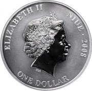 Niue One Dollar (Snowman) ELIZABETH II NIUE 2008 IRB ONE DOLLAR coin obverse Niue One Dollar (Snowman) ELIZABETH II NIUE 2008 IRB ONE DOLLAR coin obverse