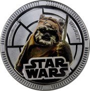 Niue One Dollar (Wicket) KM# 726a ©2012 LUCASFILM LTD. & TM WICKET TM STAR WARS TM coin reverse