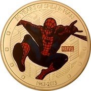 Niue Two Dollars (50 Years of Spider Man) 50 YEARS OF SPIDER-MAN MARVEL 1963-2013 coin reverse