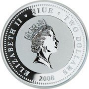 Niue Two Dollars Gaz 21 Volga 2008  Proof ELIZABETH II NIUE TWO DOLLARS RM 2008 coin obverse Niue Two Dollars Gaz 21 Volga 2008  Proof ELIZABETH II NIUE TWO DOLLARS RM 2008 coin obverse