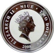 Niue Two Dollars Gaz M-20 Pobeda 2008  Proof ELIZABETH II NIUE TWO DOLLARS RM 2008 coin obverse Niue Two Dollars Gaz M-20 Pobeda 2008  Proof ELIZABETH II NIUE TWO DOLLARS RM 2008 coin obverse
