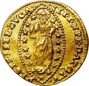 Italy Zecchino Marino Grimani ND MB# 305 SIT T XPE DAT Q TV REGIST ISTE DVCA coin reverse Italy Zecchino Marino Grimani ND MB# 305 SIT T XPE DAT Q TV REGIST ISTE DVCA coin reverse