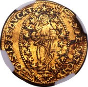 Italy Zecchino Giovanni Bembo ND KM# 75 REGIS ISTE DVCAT SIT T XPE DAT QTV coin reverse Italy Zecchino Giovanni Bembo ND KM# 75 REGIS ISTE DVCAT SIT T XPE DAT QTV coin reverse