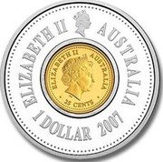 Australia 1 Dollar 12 Lunar figures 2007 P Proof KM# 1011 ELIZABETH II AUSTRALIA 1 DOLLAR coin obverse Australia 1 Dollar 12 Lunar figures 2007 P Proof KM# 1011 ELIZABETH II AUSTRALIA 1 DOLLAR coin obverse