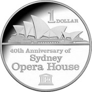 Australia 1 Dollar 40th Anniversary of Sydney Opera House 2013 KM# 2150 1 DOLLAR 40TH ANNIVERSARY OF SYDNEY OPERA HOUSE coin reverse Australia 1 Dollar 40th Anniversary of Sydney Opera House 2013 KM# 2150 1 DOLLAR 40TH ANNIVERSARY OF SYDNEY OPERA HOUSE coin reverse