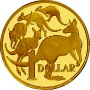 Australia 1 Dollar 5 Kangaroos 2006 Proof KM# 489b 1 DOLLAR coin reverse Australia 1 Dollar 5 Kangaroos 2006 Proof KM# 489b 1 DOLLAR coin reverse