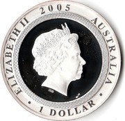 Australia 1 Dollar 60th Anniversary of the End of WWII 2005 KM# A797 ELIZABETH II 2005 AUSTRALIA 1 DOLLAR IRB coin obverse Australia 1 Dollar 60th Anniversary of the End of WWII 2005 KM# A797 ELIZABETH II 2005 AUSTRALIA 1 DOLLAR IRB coin obverse