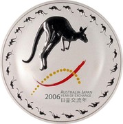Australia 1 Dollar Australai-Japan Year of Exchange 2006 KM# 838 AUSTRALAI-JAPAN YEAR OF EXCHANGE 2006 coin reverse Australia 1 Dollar Australai-Japan Year of Exchange 2006 KM# 838 AUSTRALAI-JAPAN YEAR OF EXCHANGE 2006 coin reverse