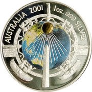 Australia 1 Dollar Australia 2001 KM# 594 AUSTRALIA 2001 1 OZ. 999 SILVER P coin reverse Australia 1 Dollar Australia 2001 KM# 594 AUSTRALIA 2001 1 OZ. 999 SILVER P coin reverse