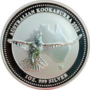 Australia 1 Dollar Australian Kookaburra 2002 P KM# 691.1 AUSTRALIAN KOOKABURRA 2002 1 OZ. 999 SILVER P coin reverse Australia 1 Dollar Australian Kookaburra 2002 P KM# 691.1 AUSTRALIAN KOOKABURRA 2002 1 OZ. 999 SILVER P coin reverse
