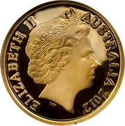 Australia 1 Dollar Australian Miniature Money 2012 Proof KM# 2038 ELIZABETH II AUSTRALIA 2012 IRB coin obverse
