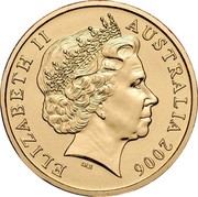 Australia 1 Dollar Fifty Years of Australian Television 2006 KM# 805 ELIZABETH II AUSTRALIA 2006 IRB coin obverse Australia 1 Dollar Fifty Years of Australian Television 2006 KM# 805 ELIZABETH II AUSTRALIA 2006 IRB coin obverse
