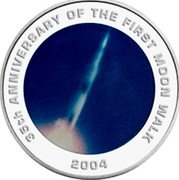 Australia 1 Dollar First Moon Walk 2004 P Proof KM# 734 35TH ANNIVERSARY OF THE FIRST MOON WALK 2004 coin reverse Australia 1 Dollar First Moon Walk 2004 P Proof KM# 734 35TH ANNIVERSARY OF THE FIRST MOON WALK 2004 coin reverse