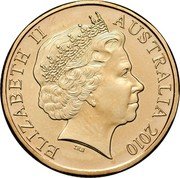 Australia 1 Dollar Fred Hollows 2010 KM# 1496 ELIZABETH II AUSTRALIA 2010 IRB coin obverse Australia 1 Dollar Fred Hollows 2010 KM# 1496 ELIZABETH II AUSTRALIA 2010 IRB coin obverse