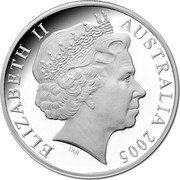 Australia 1 Dollar Gallipoli 2005 B Proof KM# 748a ELIZABETH II AUSTRALIA 2005 IRB coin obverse