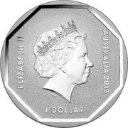 Australia 1 Dollar Kangaroo Road Sign 2013 KM# 1953 ELIZABETH II AUSTRALIA 2013 1 DOLLAR IRB coin obverse Australia 1 Dollar Kangaroo Road Sign 2013 KM# 1953 ELIZABETH II AUSTRALIA 2013 1 DOLLAR IRB coin obverse