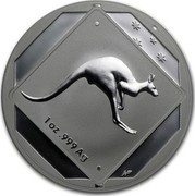 Australia 1 Dollar Kangaroo Road Sign 2013 KM# 1953 1 OZ .999 AG WP coin reverse Australia 1 Dollar Kangaroo Road Sign 2013 KM# 1953 1 OZ .999 AG WP coin reverse