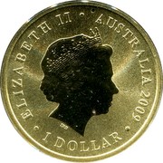 Australia 1 Dollar Lest We Forget 2009 KM# 1497 ELIZABETH II AUSTRALIA 2009 1 DOLLAR IRB coin obverse Australia 1 Dollar Lest We Forget 2009 KM# 1497 ELIZABETH II AUSTRALIA 2009 1 DOLLAR IRB coin obverse
